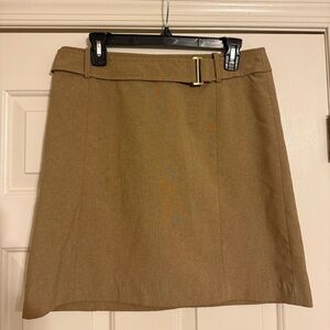 New York & Company Stretch Skirt Size 10 Tan Brown  Zipper Closure Pencil Skirt